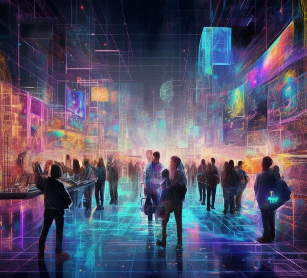 科技未来展示，创新与协作的未来