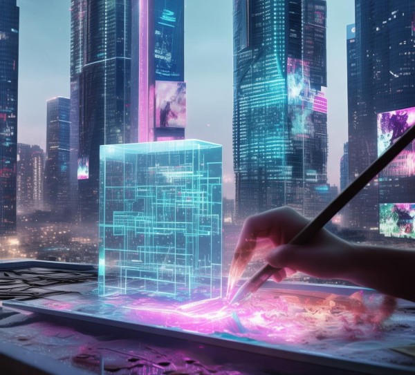未来的科技图景,从画笔到智能AI的视觉未来